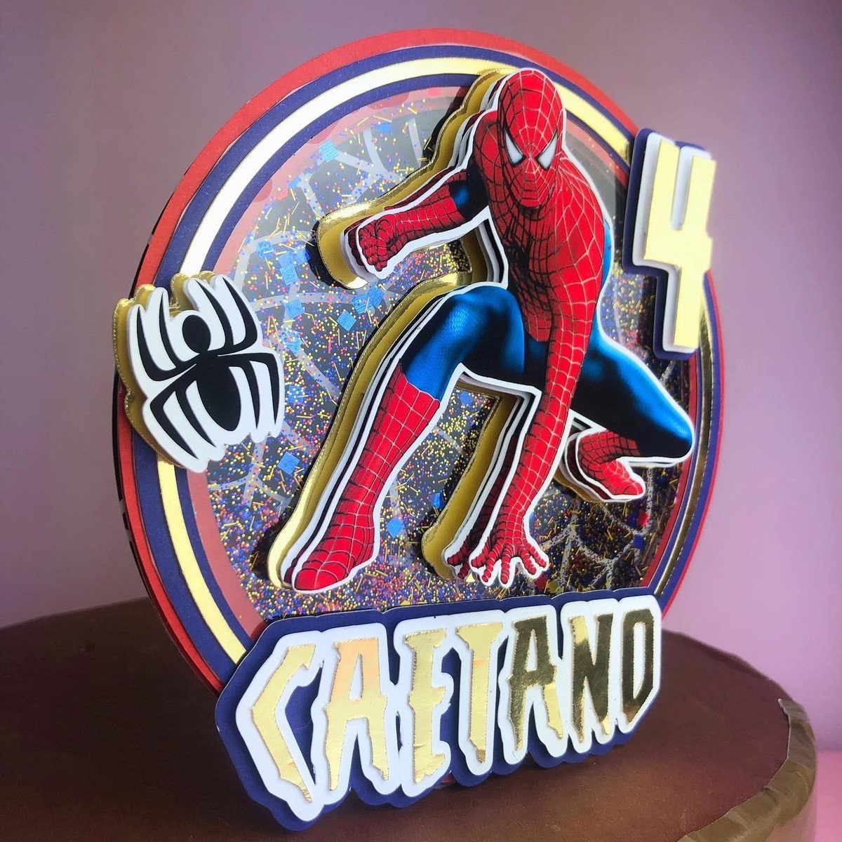 Arquivo de Corte Topo de Bolo Shaker Homem Aranha - Imagem 2