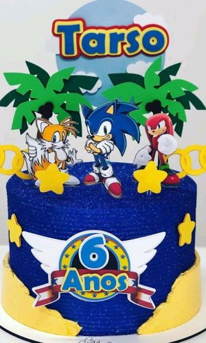 Arquivo de Corte - Topo de Bolo (Sonic) 2
