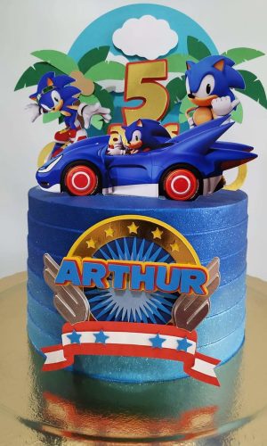 2 Arquivo de Corte Topo de Bolo Sonic 4
