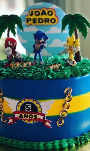 Arquivo de Corte - Topo de Bolo Sonic