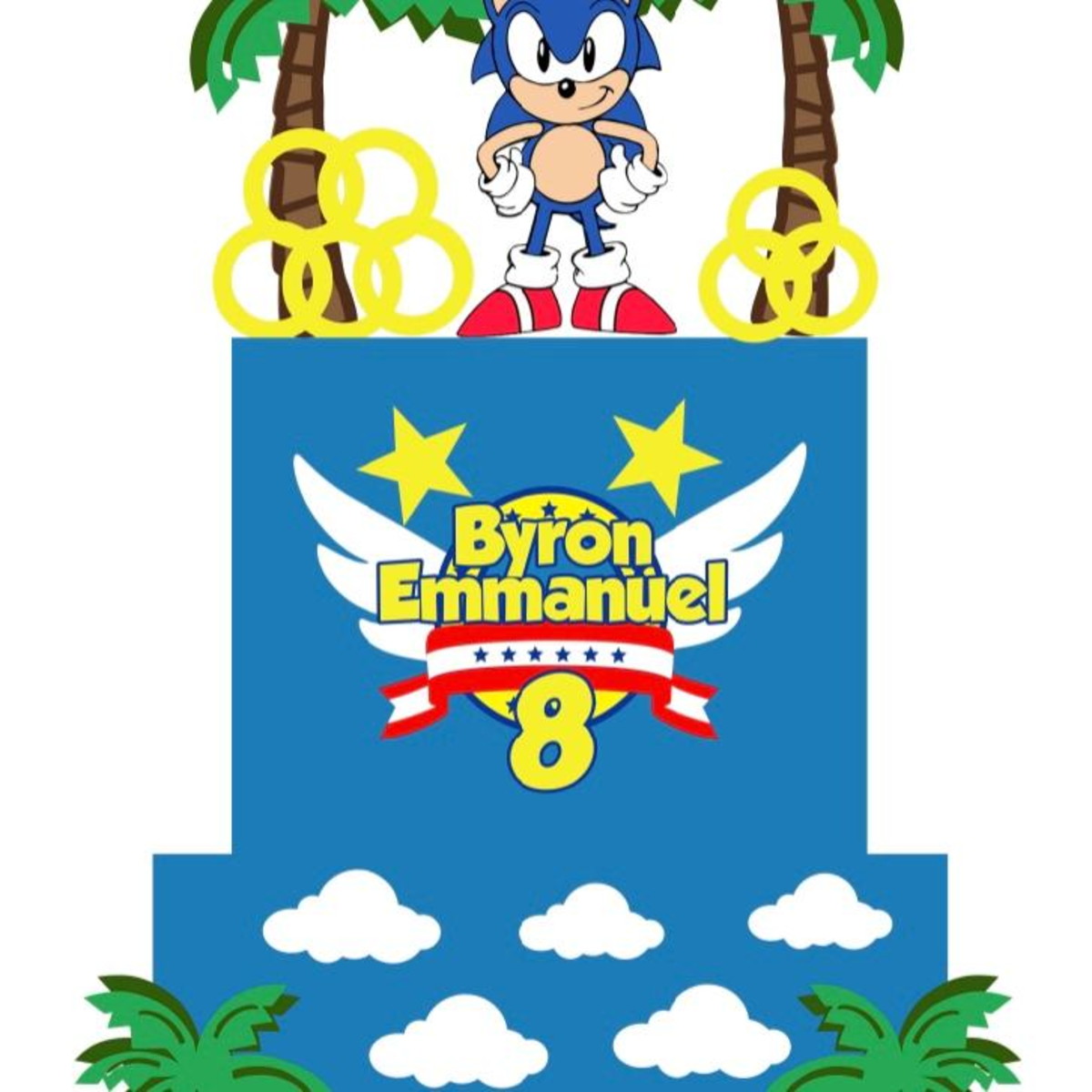 Arquivo de Corte Topo de Bolo Sonic
