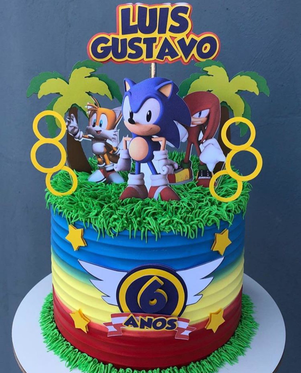 Arquivo de corte Topo de Bolo - Sonic