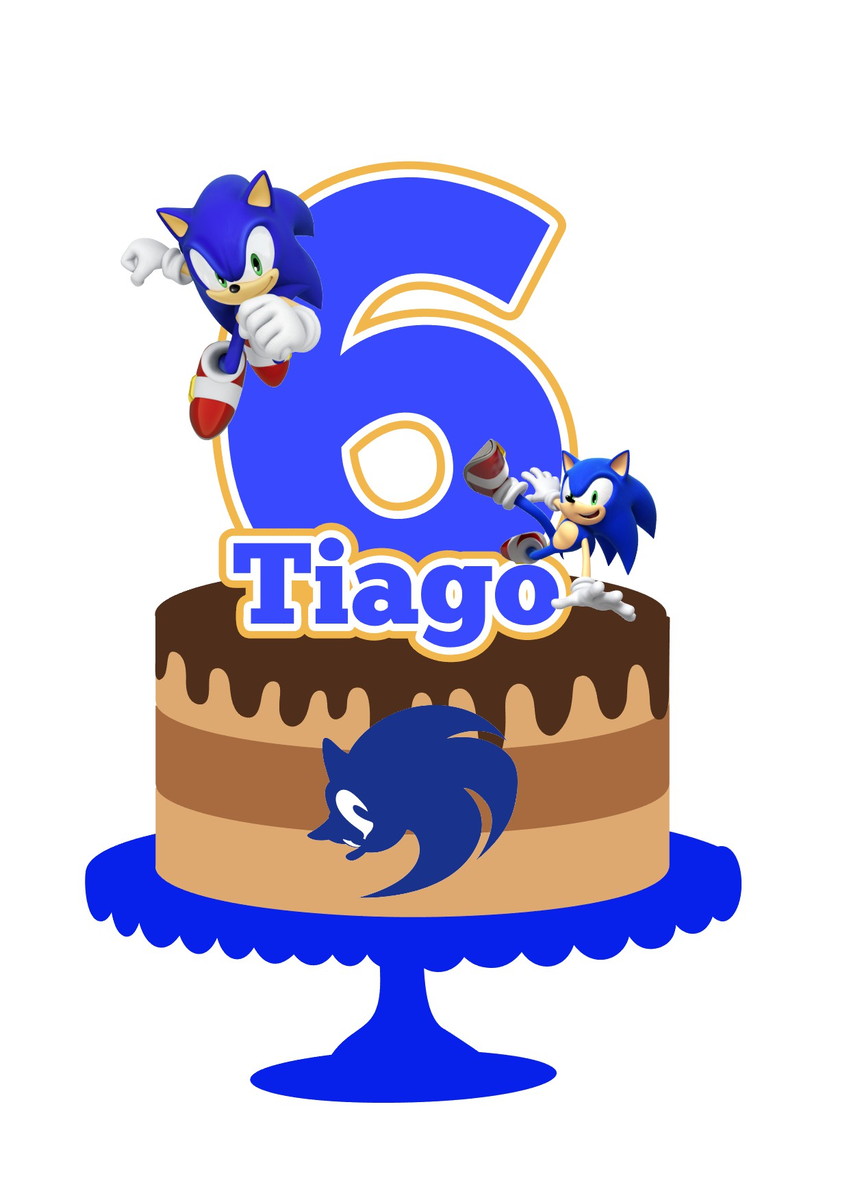 Arquivo de Corte Topo de Bolo Sonic