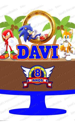 Arquivo de Corte Topo de Bolo Sonic