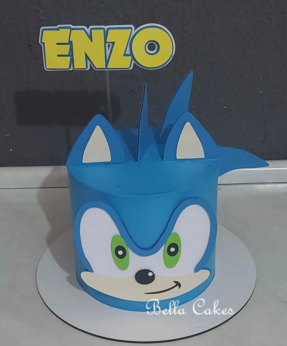 Arquivo de corte Topo de bolo Sonic - Camadas