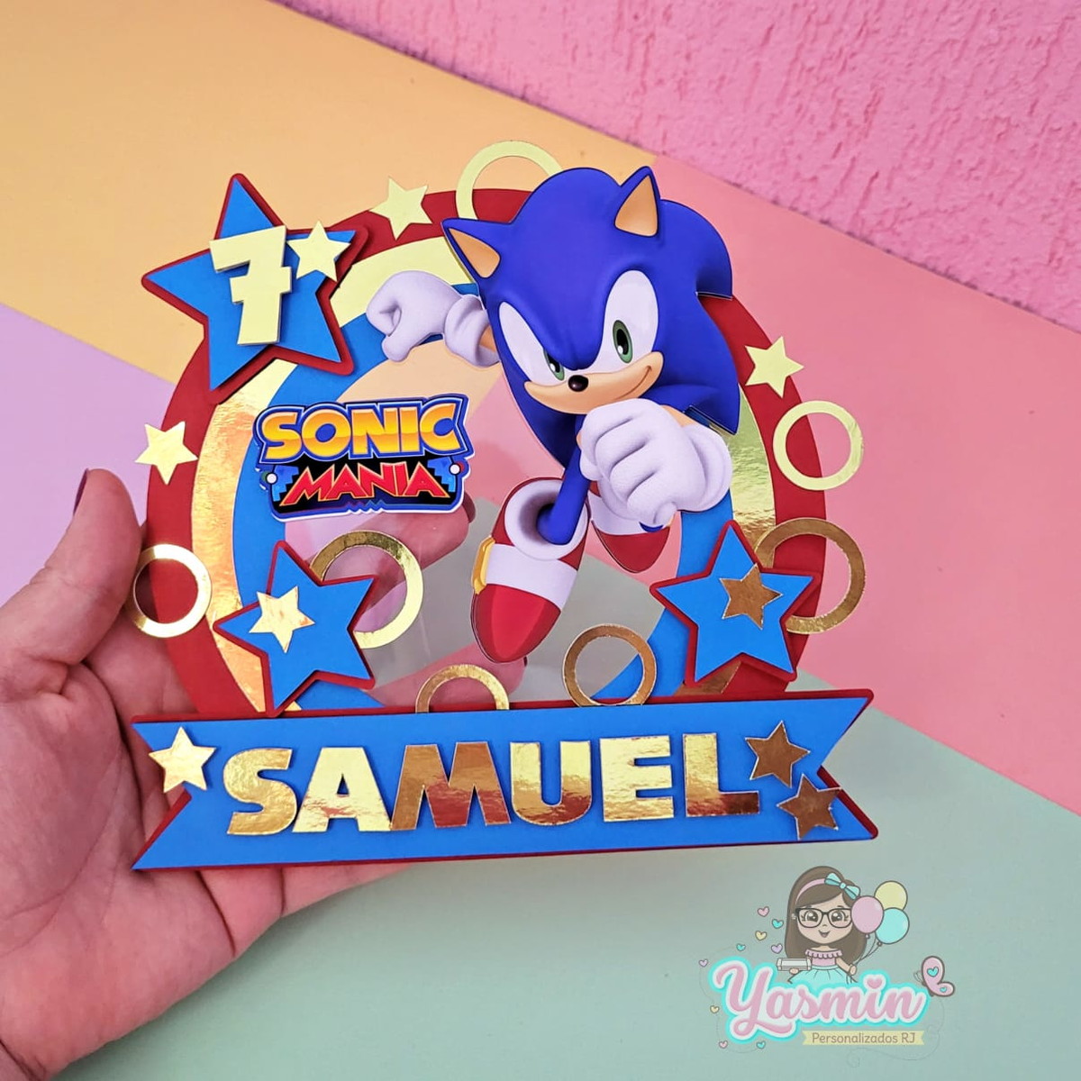 Arquivo de Corte Topo de Bolo Sonic Circular