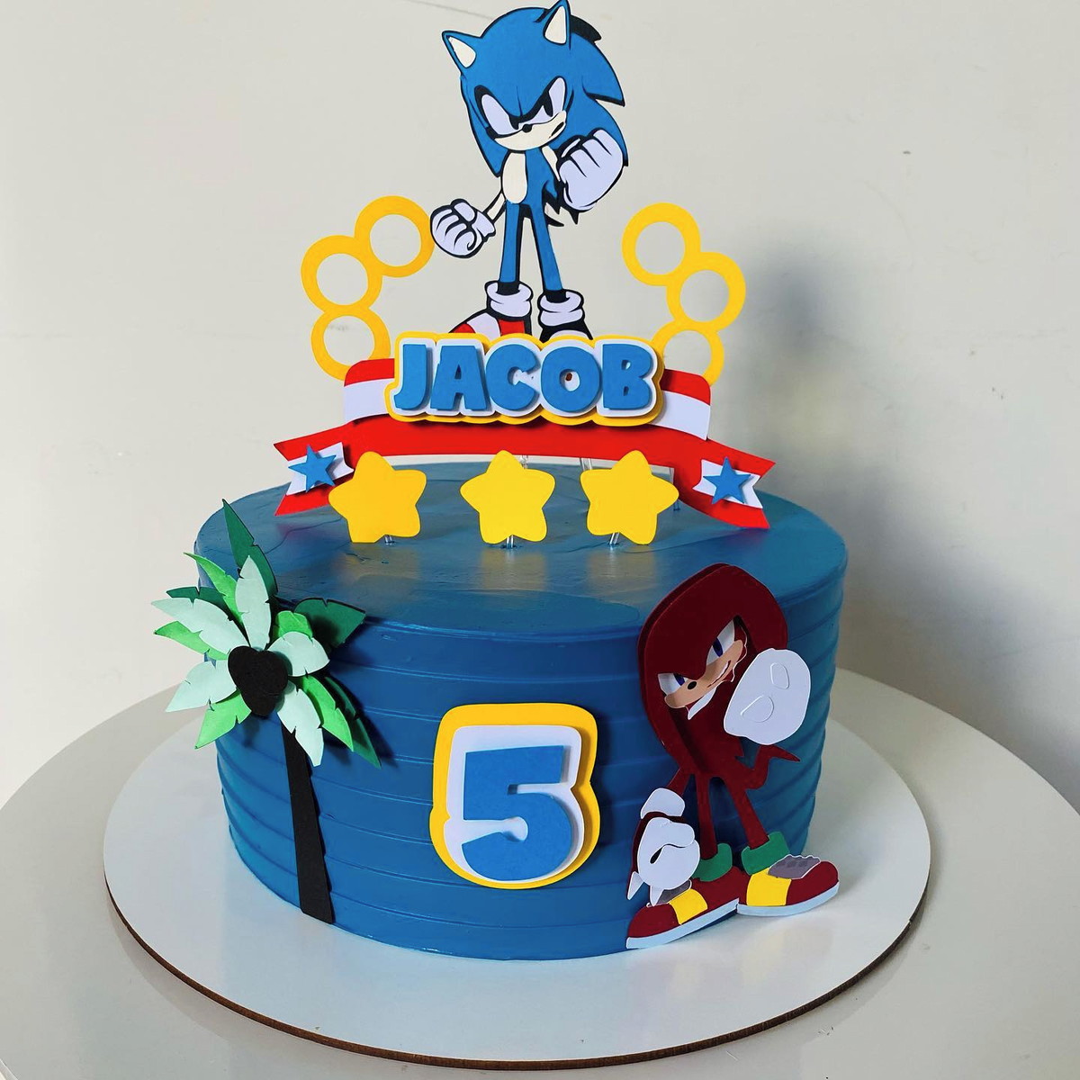 Arquivo de Corte Topo de Bolo Sonic em Camadas #1328#