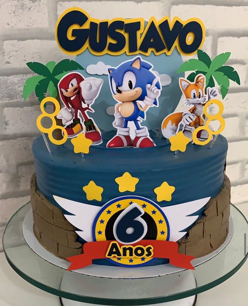 Arquivo De Corte Topo De Bolo Sonic