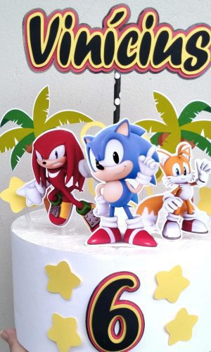 Arquivo de Corte STUDIO - Topo de Bolo Sonic (R097)