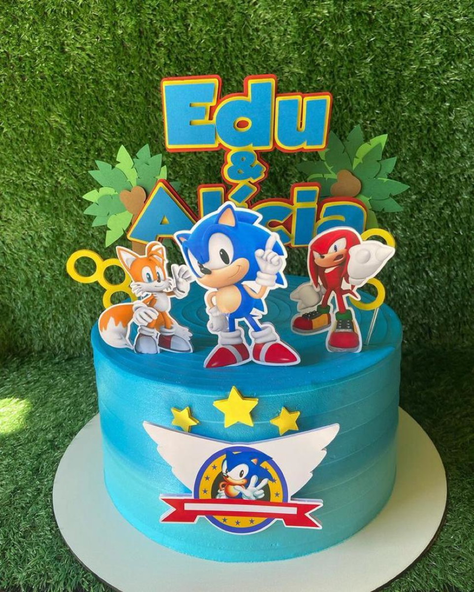 Arquivo De Corte Topo De Bolo Sonic