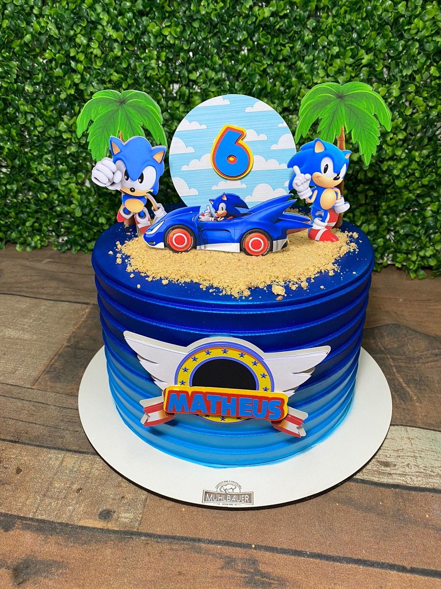 Arquivo de Corte - Topo de Bolo Sonic