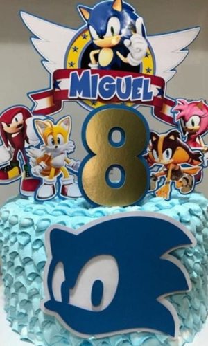 Arquivo De Corte Topo De Bolo Sonic Studio