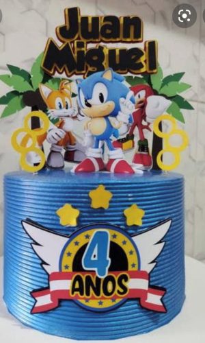 Arquivo de Corte - Topo de Bolo Sonic