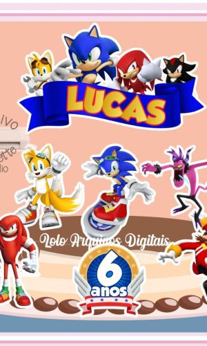 2 Arquivo de Corte Topo de Bolo Sonic 3