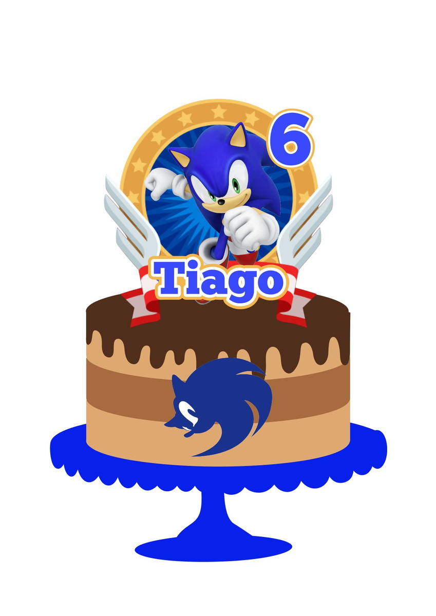 Arquivo de Corte Topo de Bolo Sonic