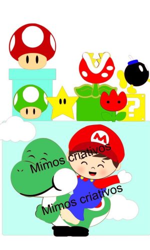Arquivo De Corte Topo De Bolo Super Mario Cute