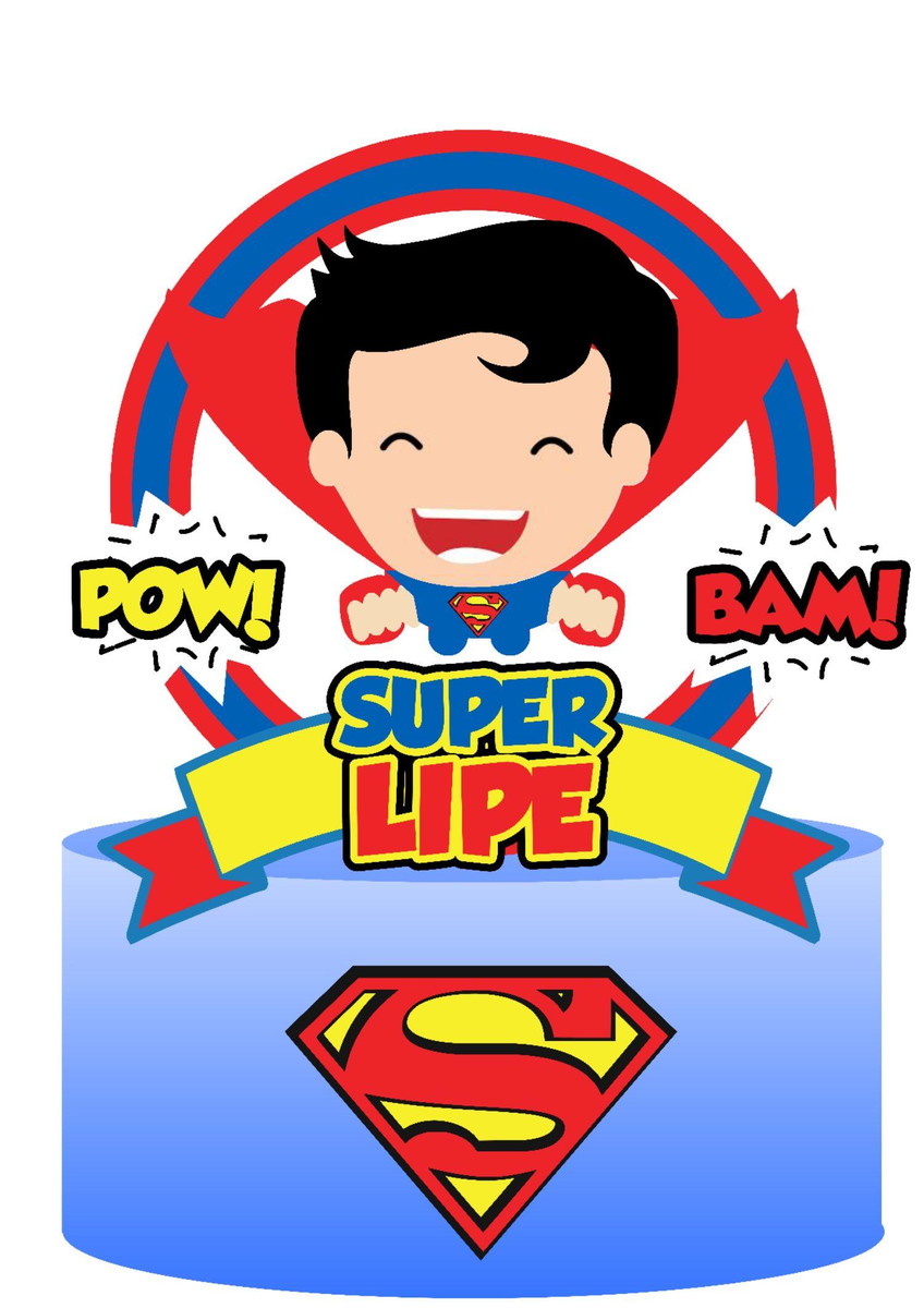 Arquivo de Corte Topo de Bolo Super-Homem 04