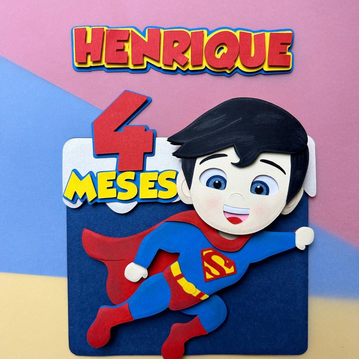 Arquivo de Corte: Topo de Bolo Super Man Cute 008