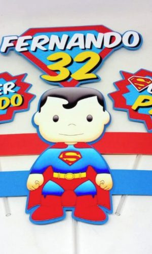 Arquivo de Corte: Topo de Bolo Super Man Cute 009