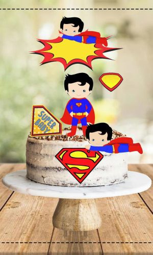 Arquivo de Corte Topo de Bolo Super Man Cute