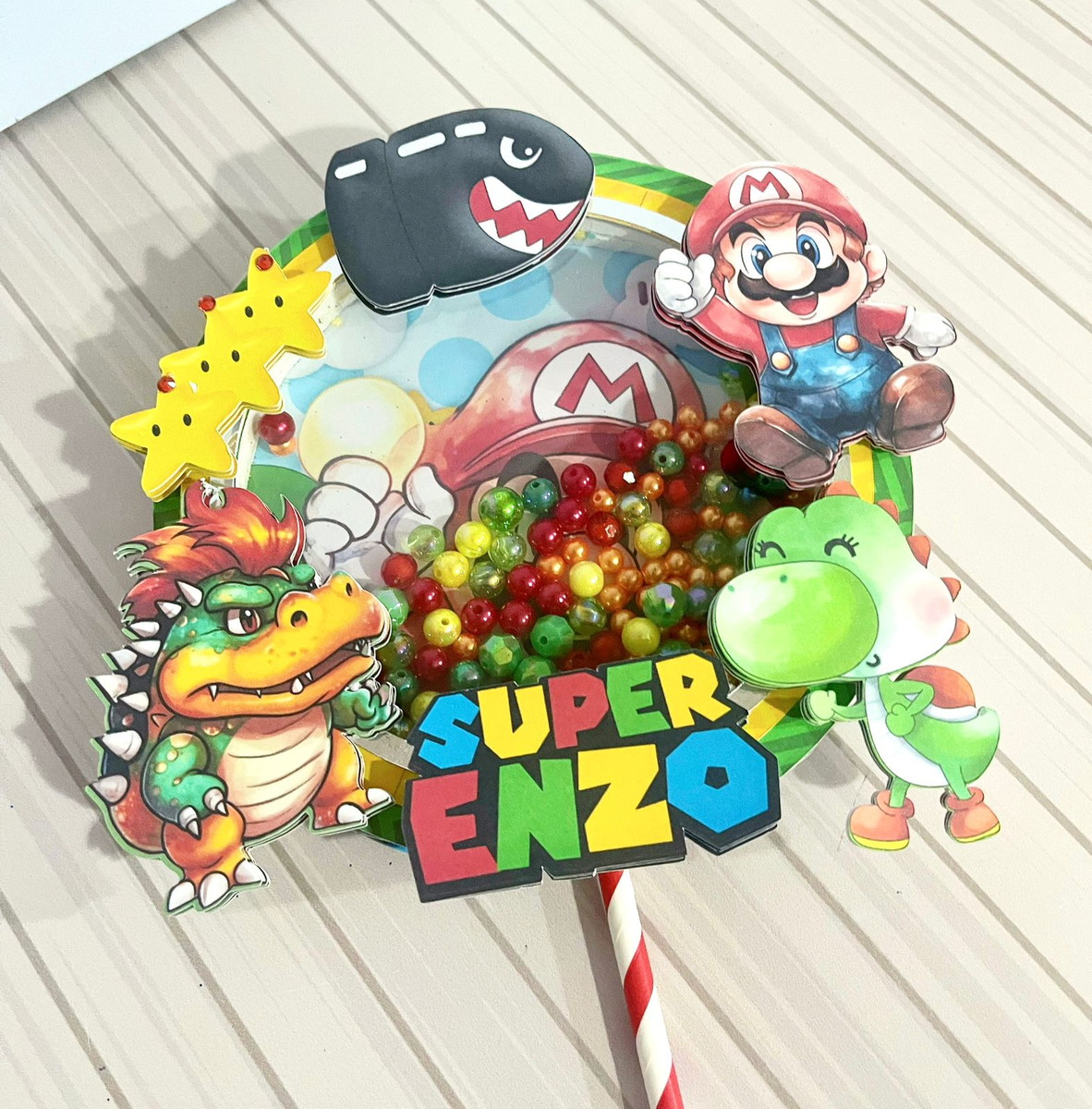Arquivo de Corte Topo de Bolo Super Mario 002 - Imagem 2