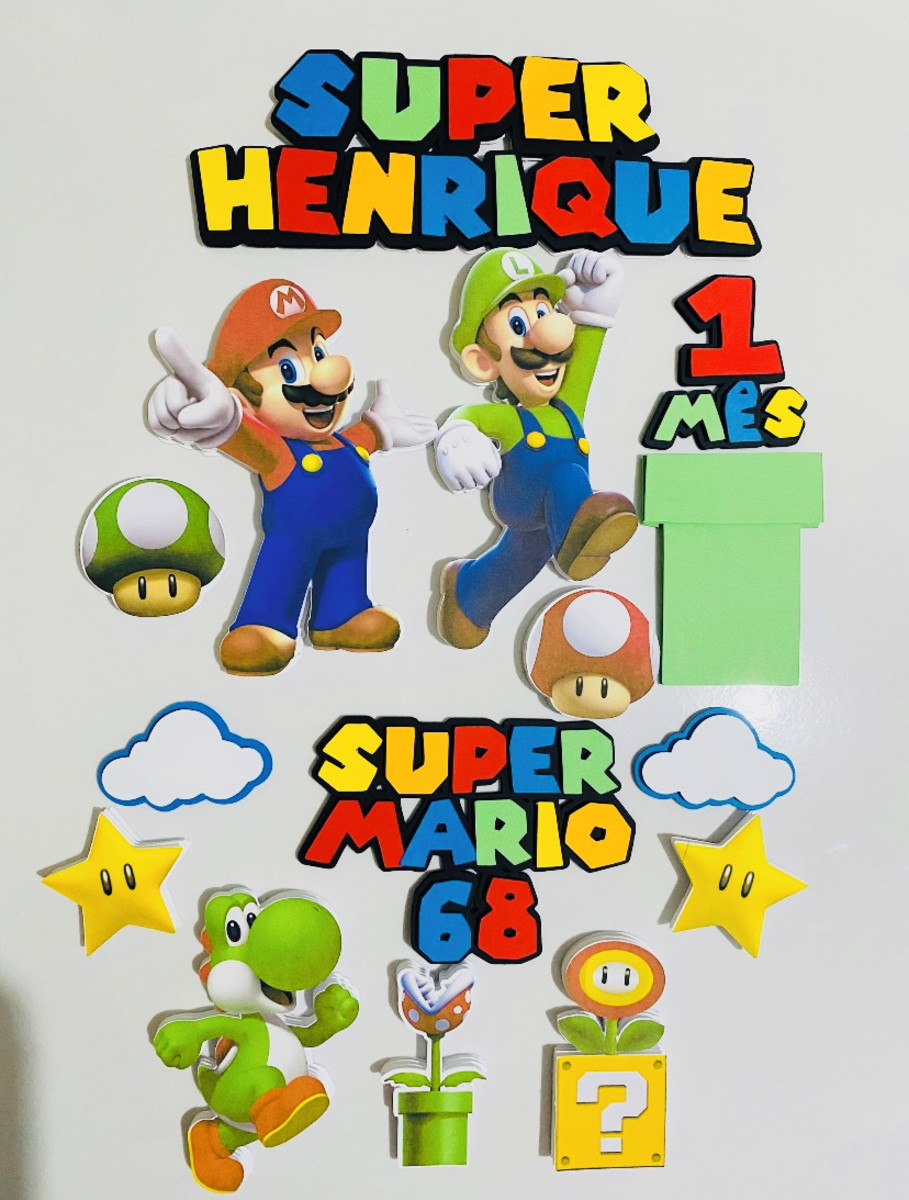 Arquivo de Corte Topo de Bolo -super Mário 1 - Imagem 3