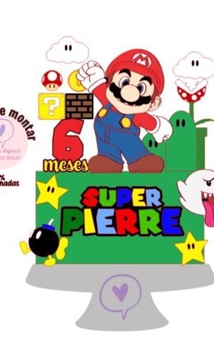 Arquivo de Corte Topo de Bolo Super Mario 1