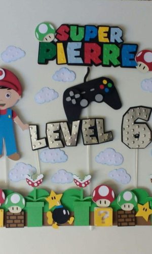 Arquivo de Corte Topo de Bolo Super Mario #13674