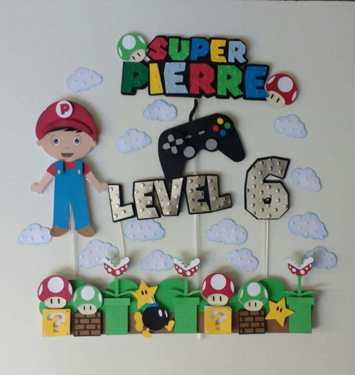 Arquivo de Corte Topo de Bolo Super Mario #13674