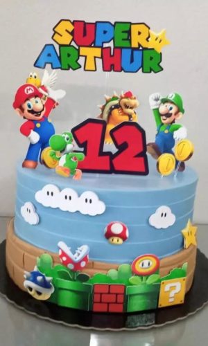 Arquivo de corte topo de bolo super Mario 2x1
