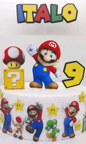 Arquivo De Corte Topo De Bolo Super Mario
