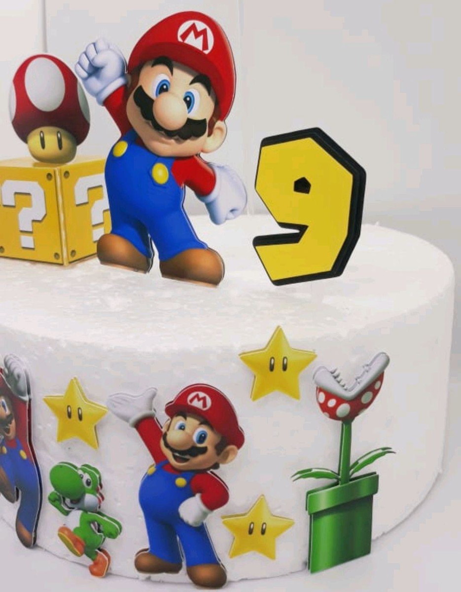 Arquivo De Corte Topo De Bolo Super Mario - Imagem 3