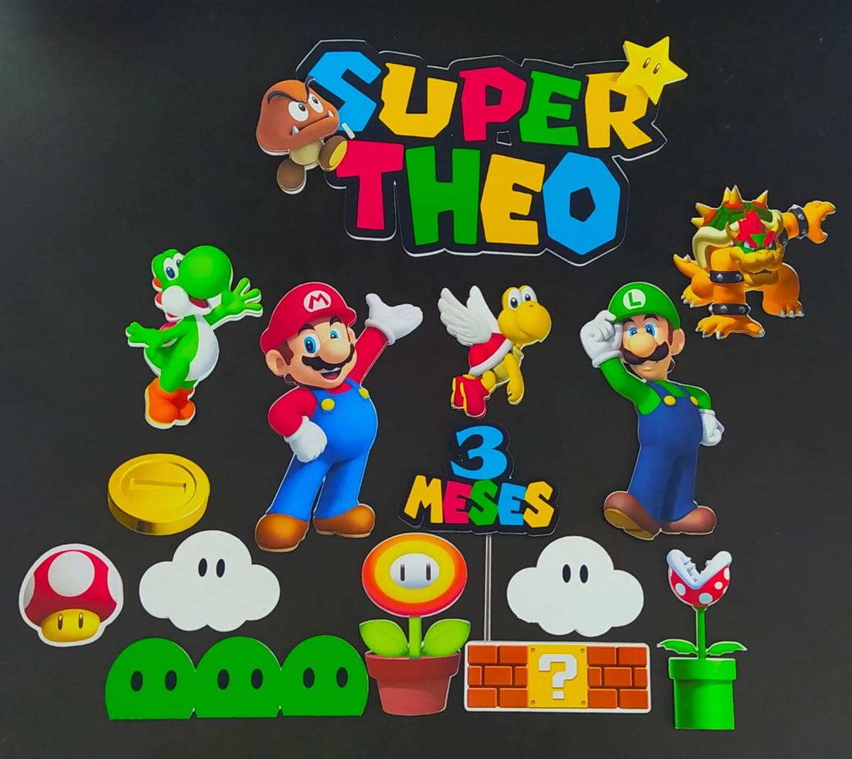 Arquivo de Corte Topo de Bolo Super Mario - Imagem 2