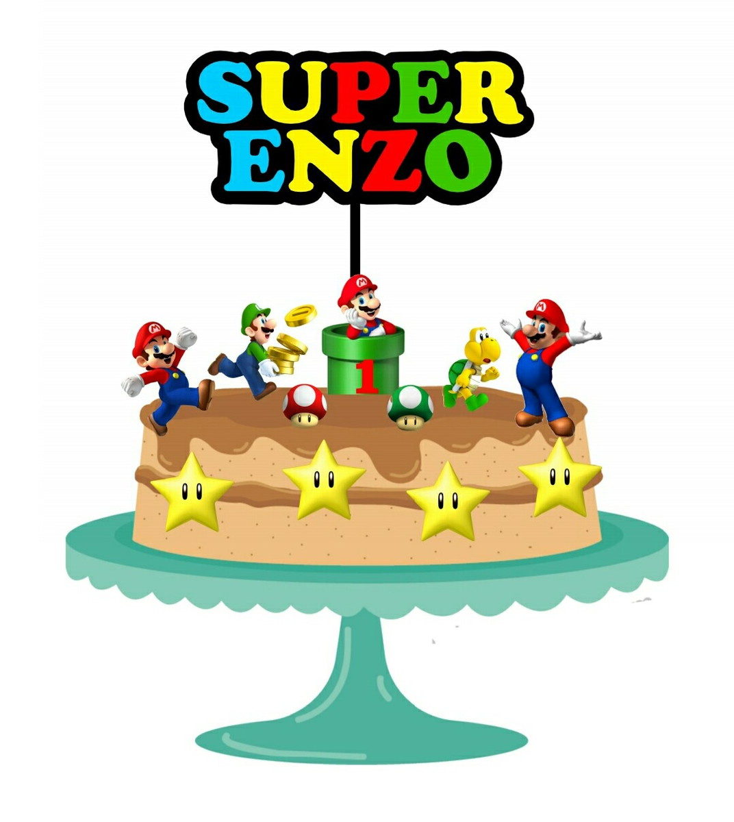 ARQUIVO DE CORTE TOPO DE BOLO SUPER MARIO
