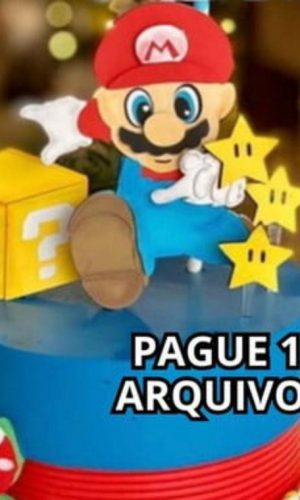 Arquivo de Corte - Topo de Bolo Super Mario