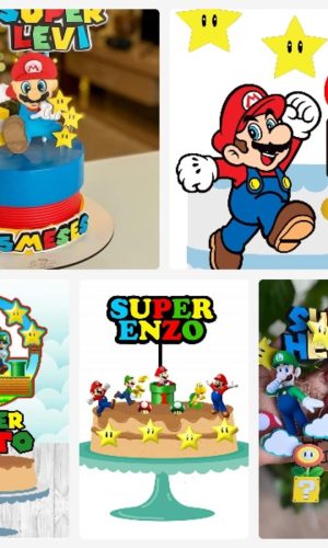 Arquivo de Corte Topo de Bolo Super Mario + Brinde