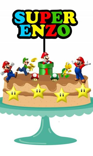 Arquivo de corte topo de bolo Super Mario Bros 02