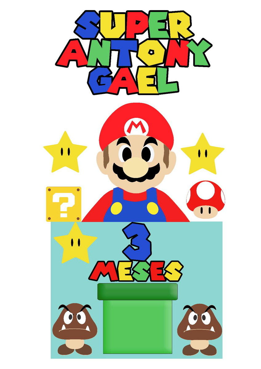 Arquivo De Corte Topo De Bolo Super Mario Bros - Imagem 3