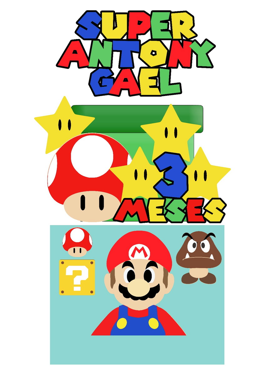 Arquivo De Corte Topo De Bolo Super Mario Bros - Imagem 5