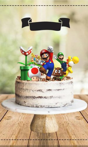 Arquivo de Corte Topo de Bolo Super Mario Brós