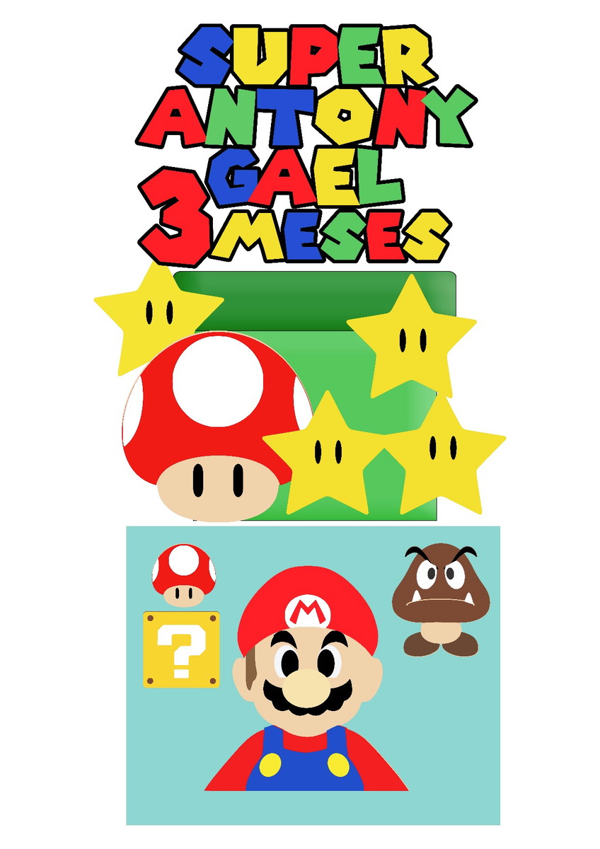 Arquivo De Corte Topo De Bolo Super Mario Bros - Imagem 4