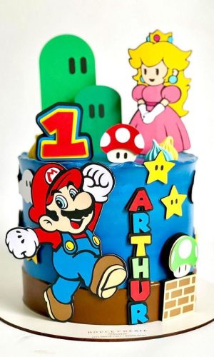 Arquivo de Corte Topo de Bolo Super Mario em Camadas 1168