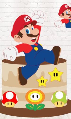 Arquivo De Corte Topo De Bolo Super Mario Em Camadas 1397