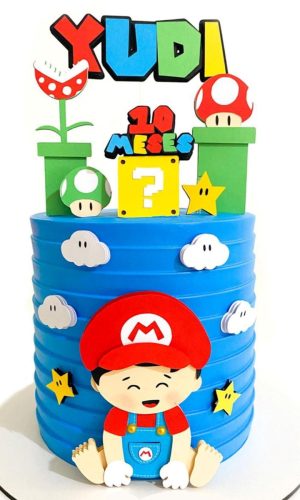 Arquivo de Corte Topo de Bolo Super Mario em Camadas 1565