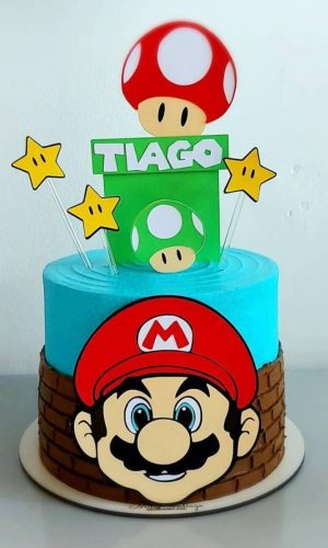 Arquivo de Corte Topo de Bolo Super Mario em Camadas 1777