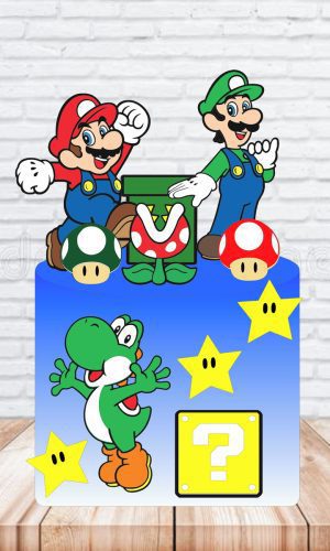 Arquivo de Corte Topo de Bolo Super Mario em Camadas 332
