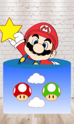 Arquivo de Corte Topo de Bolo Super Mario em Camadas 926