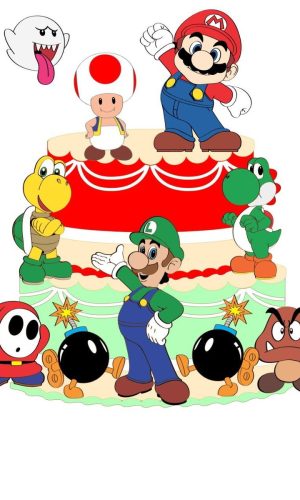 ARQUIVO DE CORTE TOPO DE BOLO SUPER MARIO