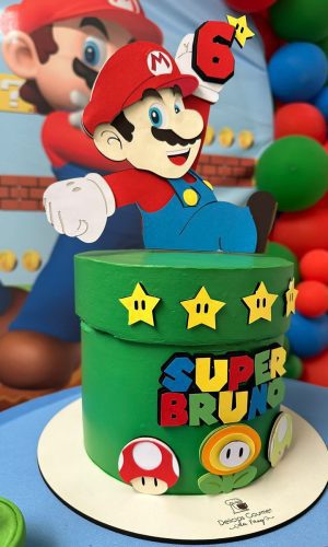 Arquivo de Corte Topo de Bolo Super Mario no Cano em Camadas