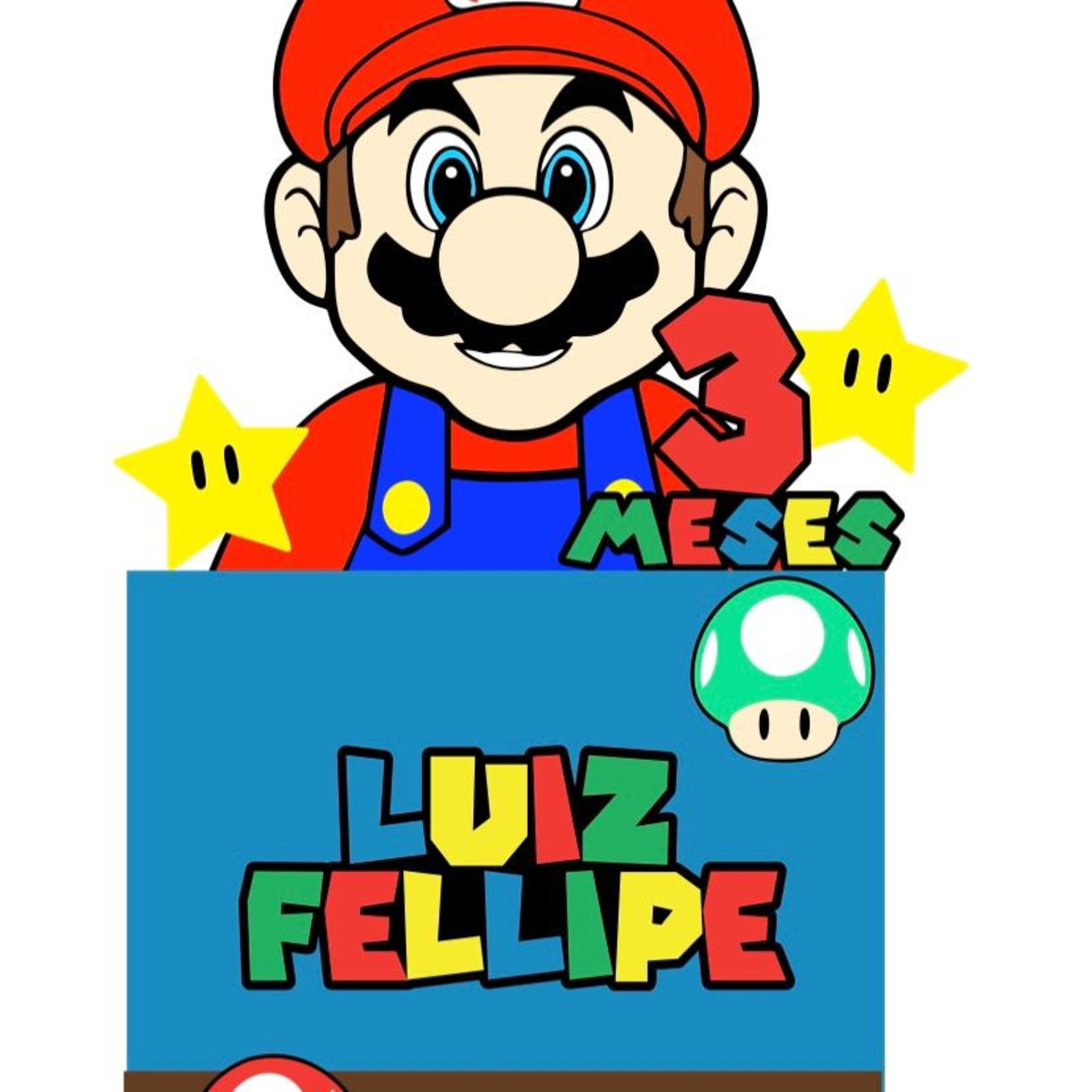 Arquivo de Corte Topo de Bolo Super Mario